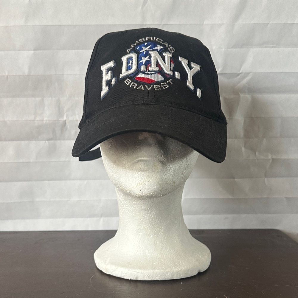 New York Fire Dept. NYFD Black Adjustable Cap Hat